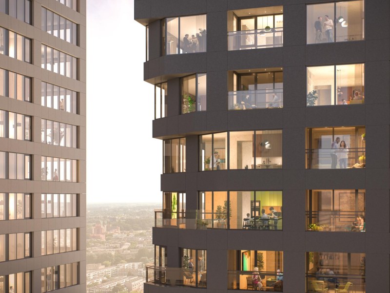 Impressie woontoren the Modernist